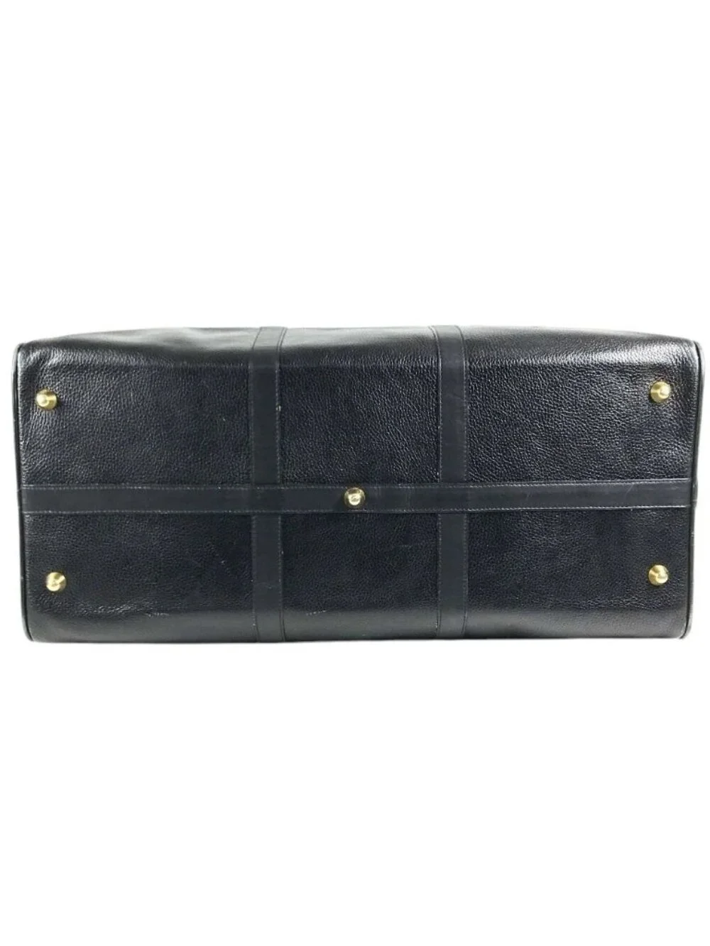 Versace Handbag Sunburst Logo Leather Black